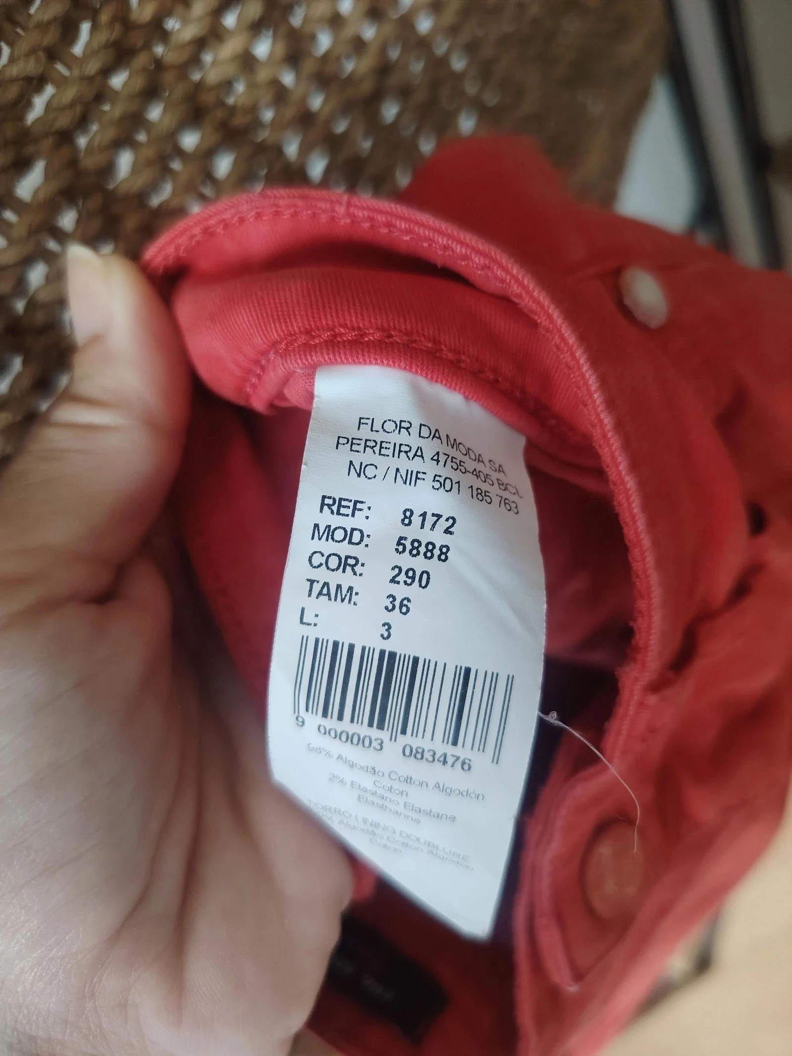 Jeans vermelho feminino tamanho 36 Ana Sousa – photo 10
